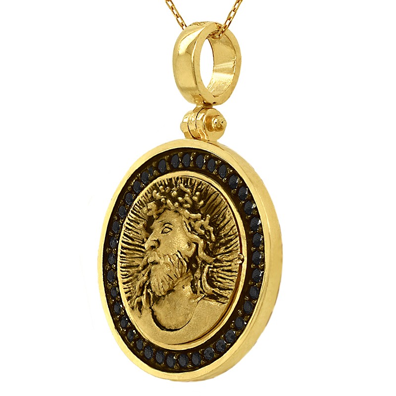 Złoty medalik pasja Jezusa Chrystusa Pamiątka 3,86g złoto 585