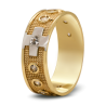 Złoty Szeroki pierścionek Różaniec 21 Pamiątka 585