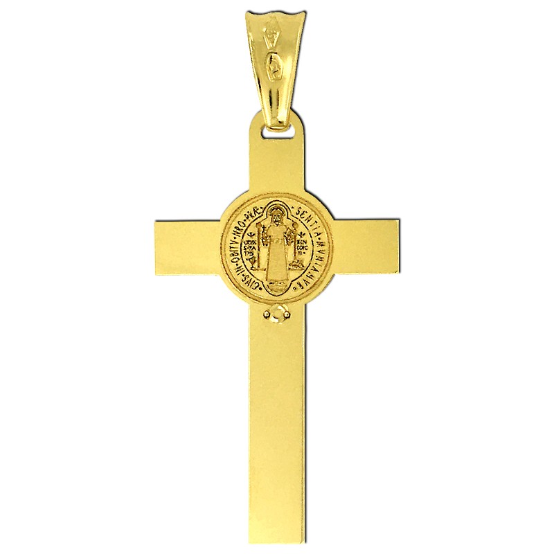 Złoty Krzyż św. Benedykta złoto 585 M