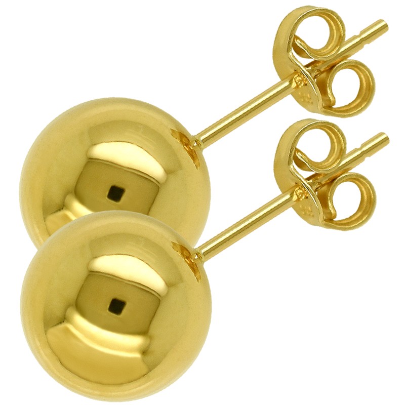 Złote Kolczyki Kule sztyft L 0,62 złoto próba 585