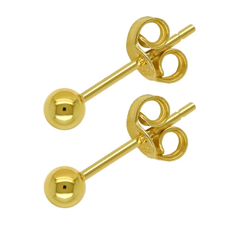 Złote Kolczyki Kule sztyft XS 0,34 złoto 585