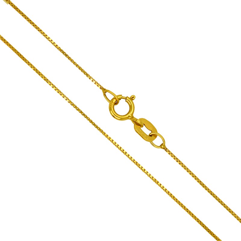 Złoty łańcuszek kostka 45/0,9 pr. 585