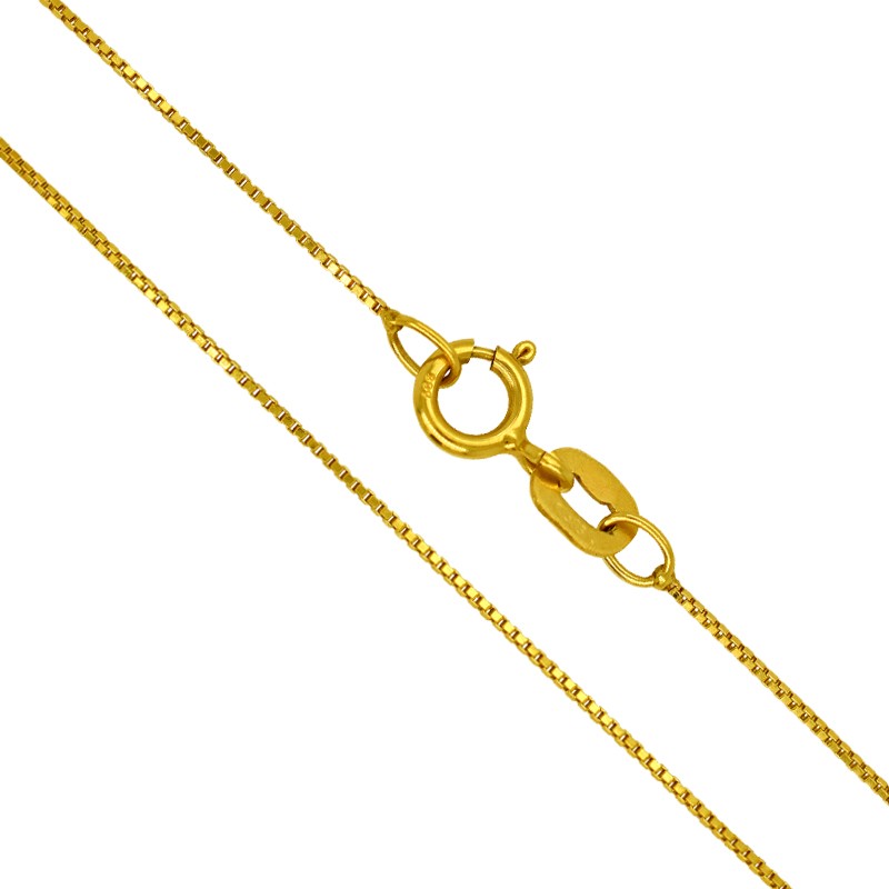 Złoty łańcuszek kostka 45/0,9 pr. 585