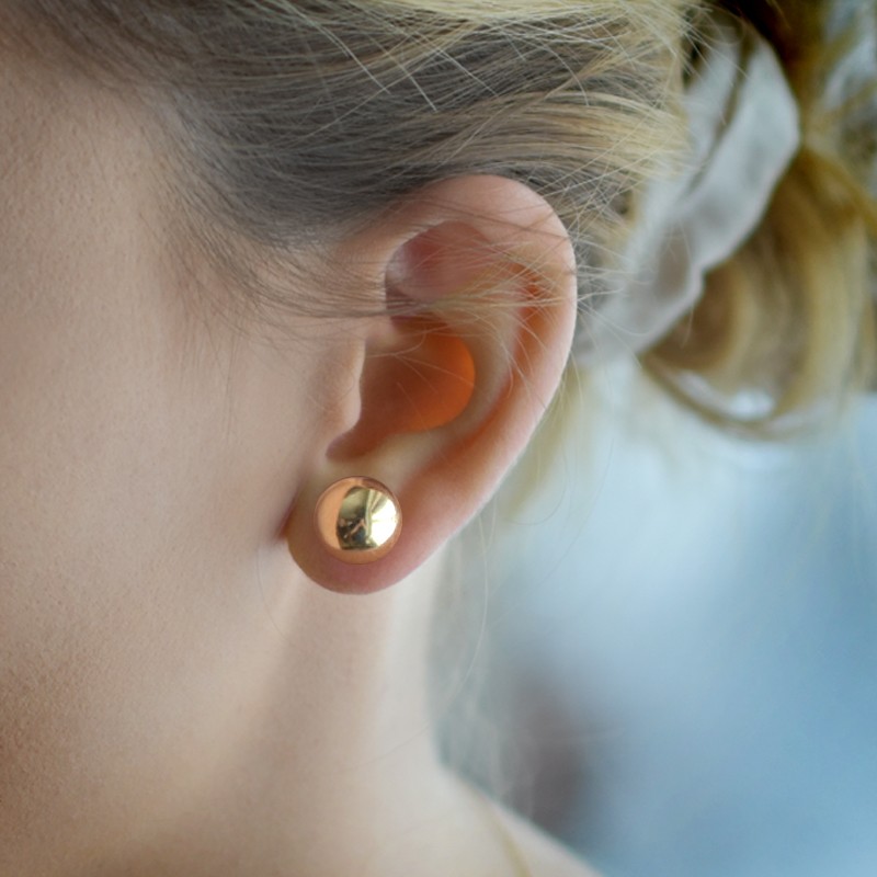 Złote Kolczyki Kule sztyft L 0,62 złoto próba 585