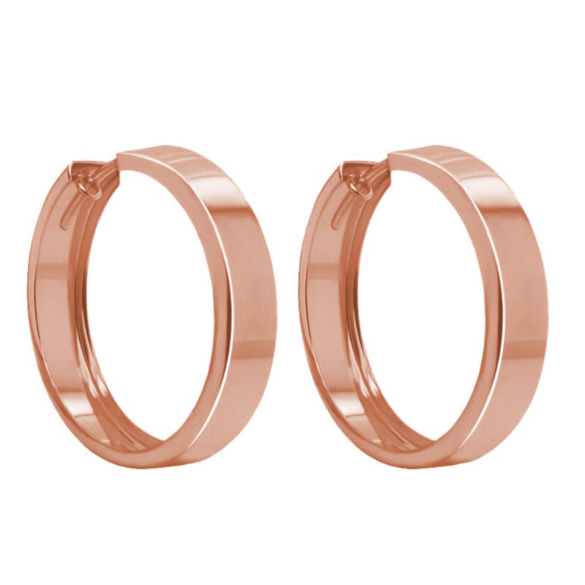 Złote Kolczyki koła Kreolki szerokie 5mm, XS 2,0-2,5cm złoto różowe próba 585