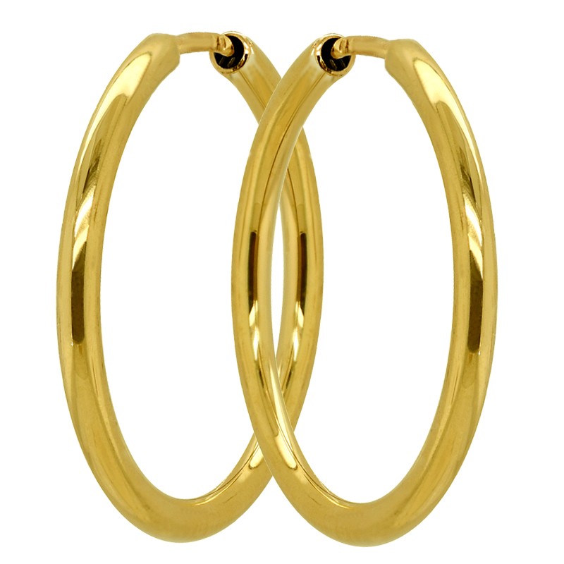 Złote Kolczyki koła klasyczne L-46mm złoto pr. 585