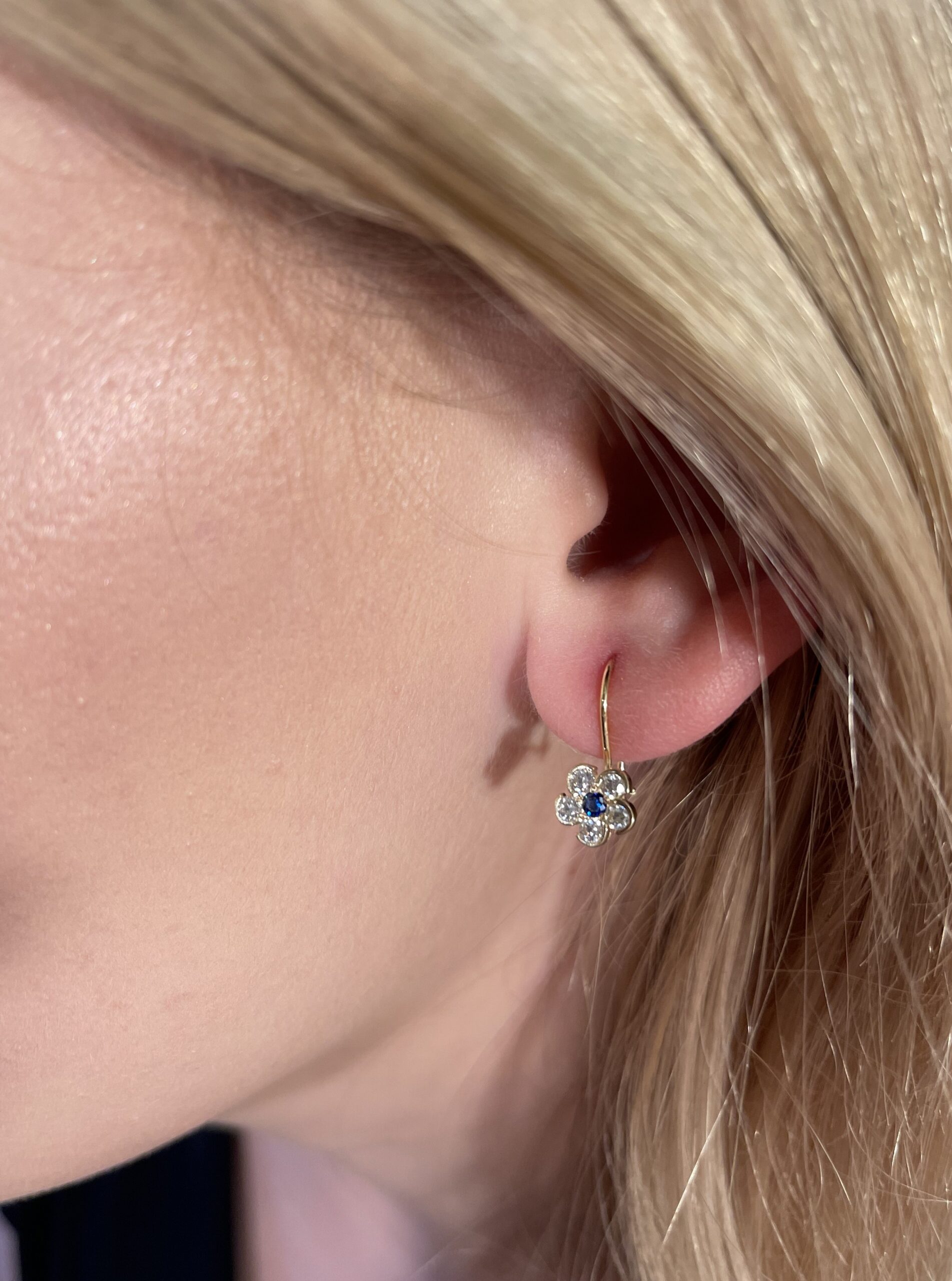 Princes kolczyki dla dziewczynki Kwiatuszki na biglu pr. 585