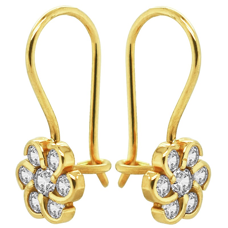 Princes kolczyki dla dziewczynki Kwiatuszki na biglu pr. 585