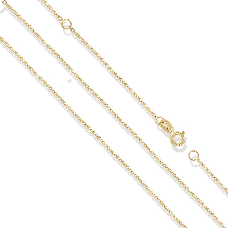 Złoty Łańcuszek splot Ankier Diamentowany Pamiątka 45cm 2,9g pełne złoto próba 585