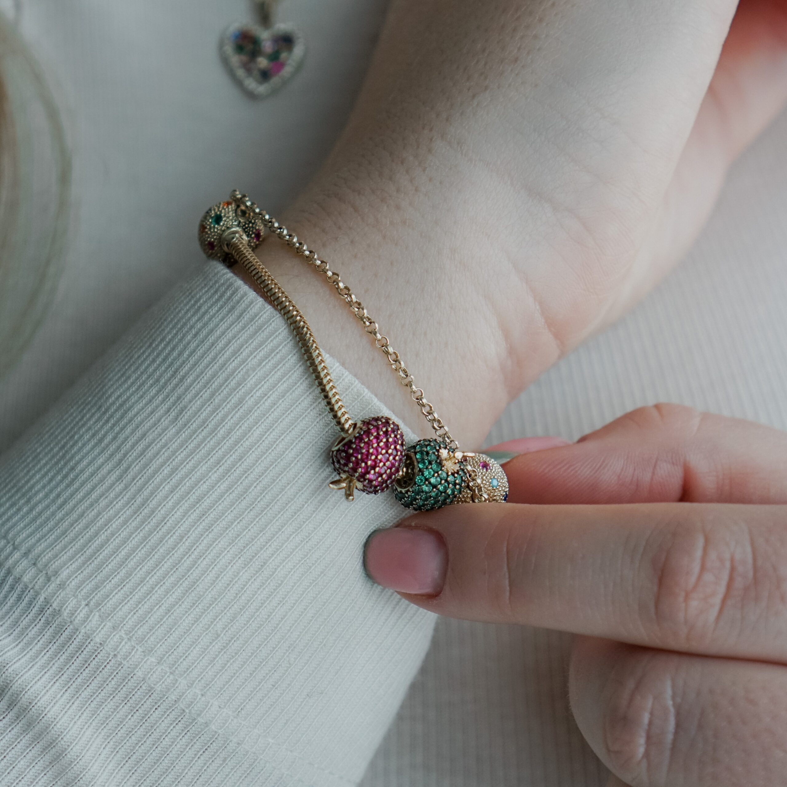 Charms Jabłko do Modułowej bransolety Pamiątka Czarny Mały pr.585