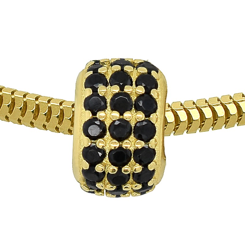 Charms Jabłko do Modułowej bransolety Pamiątka Czarny Mały pr.585