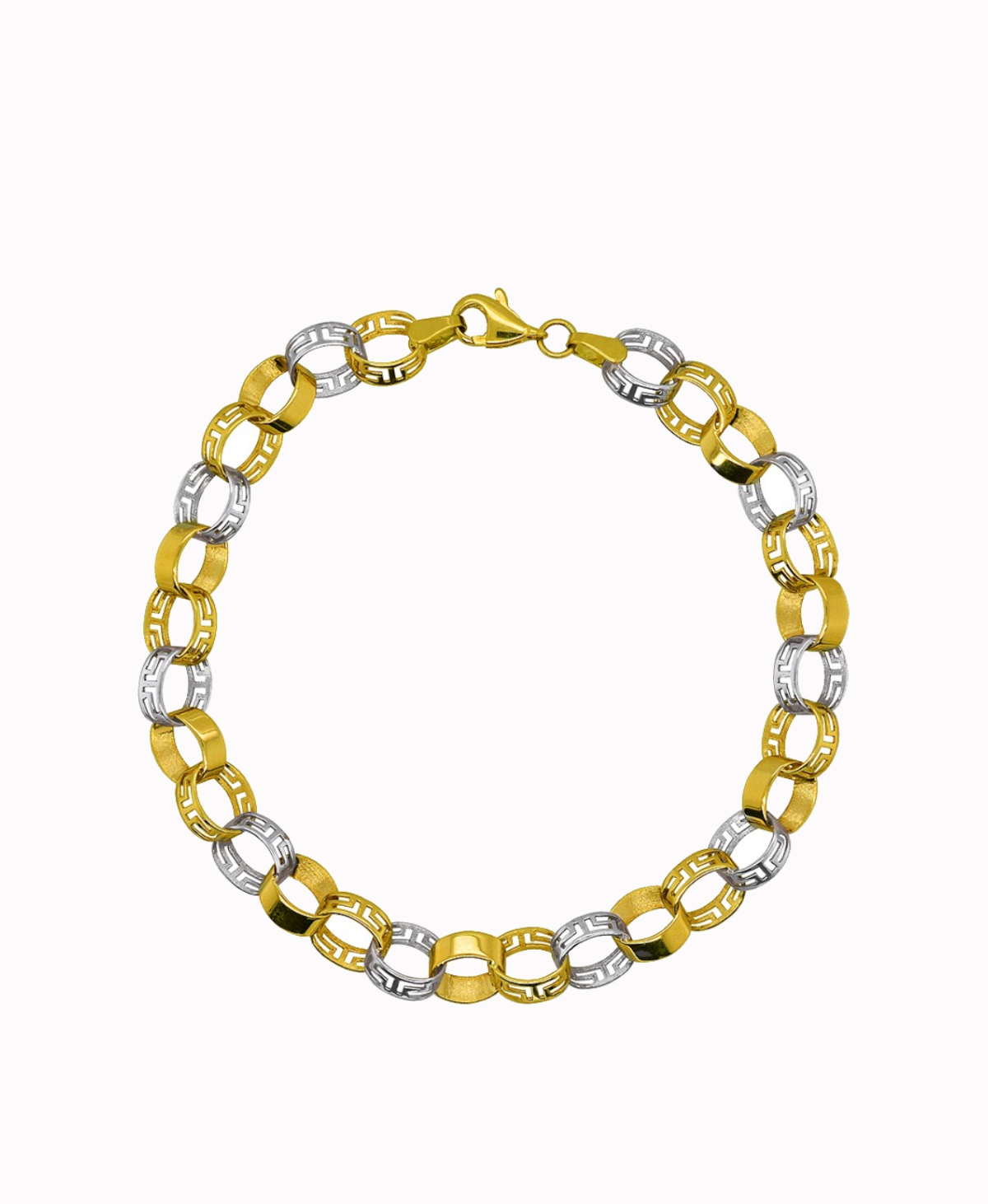 Złota bransoletka Koła z greckim wzorem pr. 585 6,25g