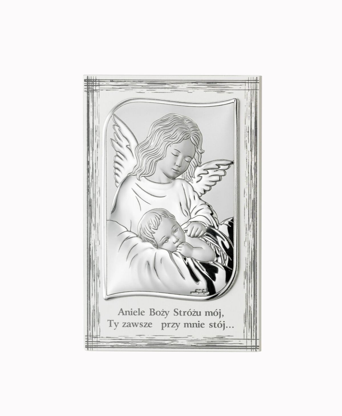 Obrazek Srebrny Chrzest Święty 11,5x17,5cm