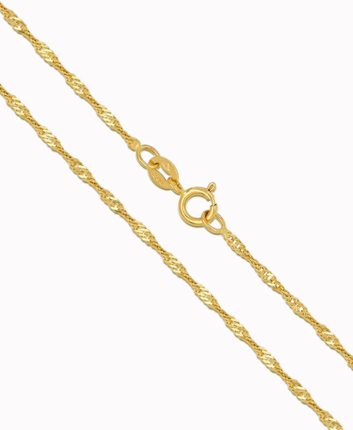 Złoty Łańcuszek splot Singapur szlifowany 45/1,56 złoto 585