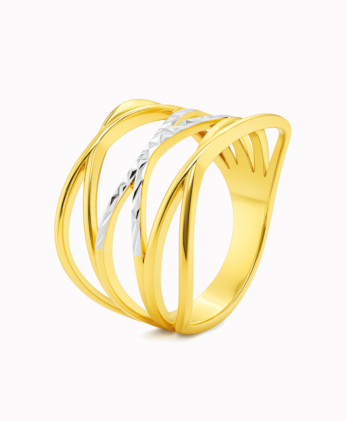 Złoty Pierścionek Infinity 3x Znak nieskończoności pr. 585