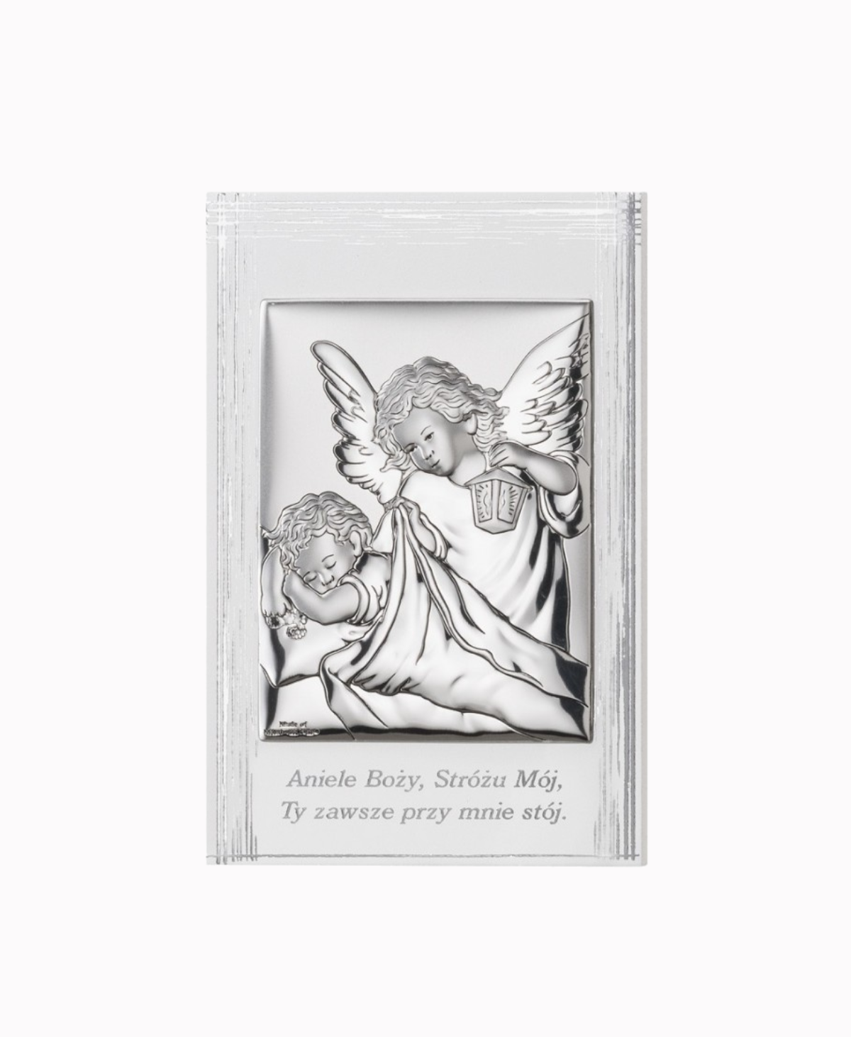 Obrazek Srebrny Chrzest Święty 9x13,5cm