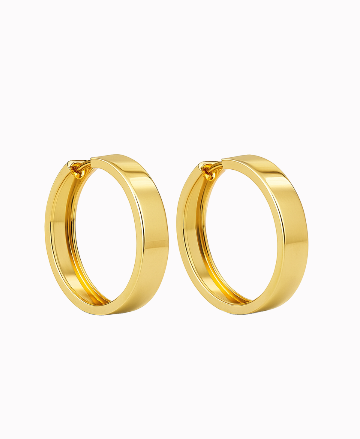 Złote Kolczyki koła Kreolki szerokie 5mm, XS 2,0-2,5cm złoto próba 585 3,13g