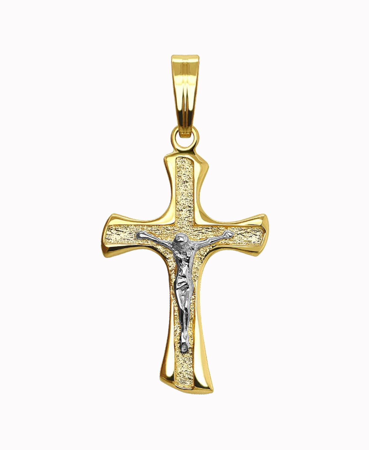 Złoty Krzyżyk warszawski 3/4,7 Figurka z białego złoto 585