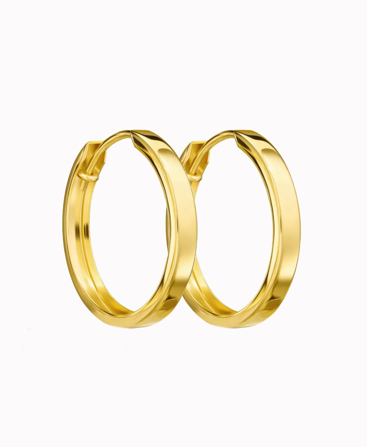 Złote Kolczyki koła Kreolki szerokie 5mm, S 2,5-3,0cm złoto próba 3,86g 585