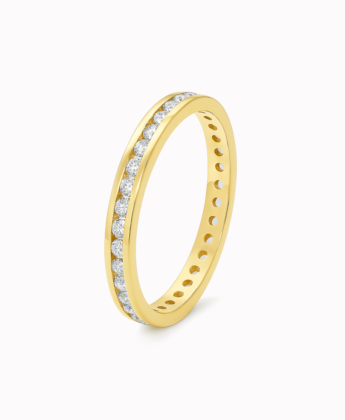 Złoty Pierścionek z kamieniami 4/5 obrączkowy pr 585