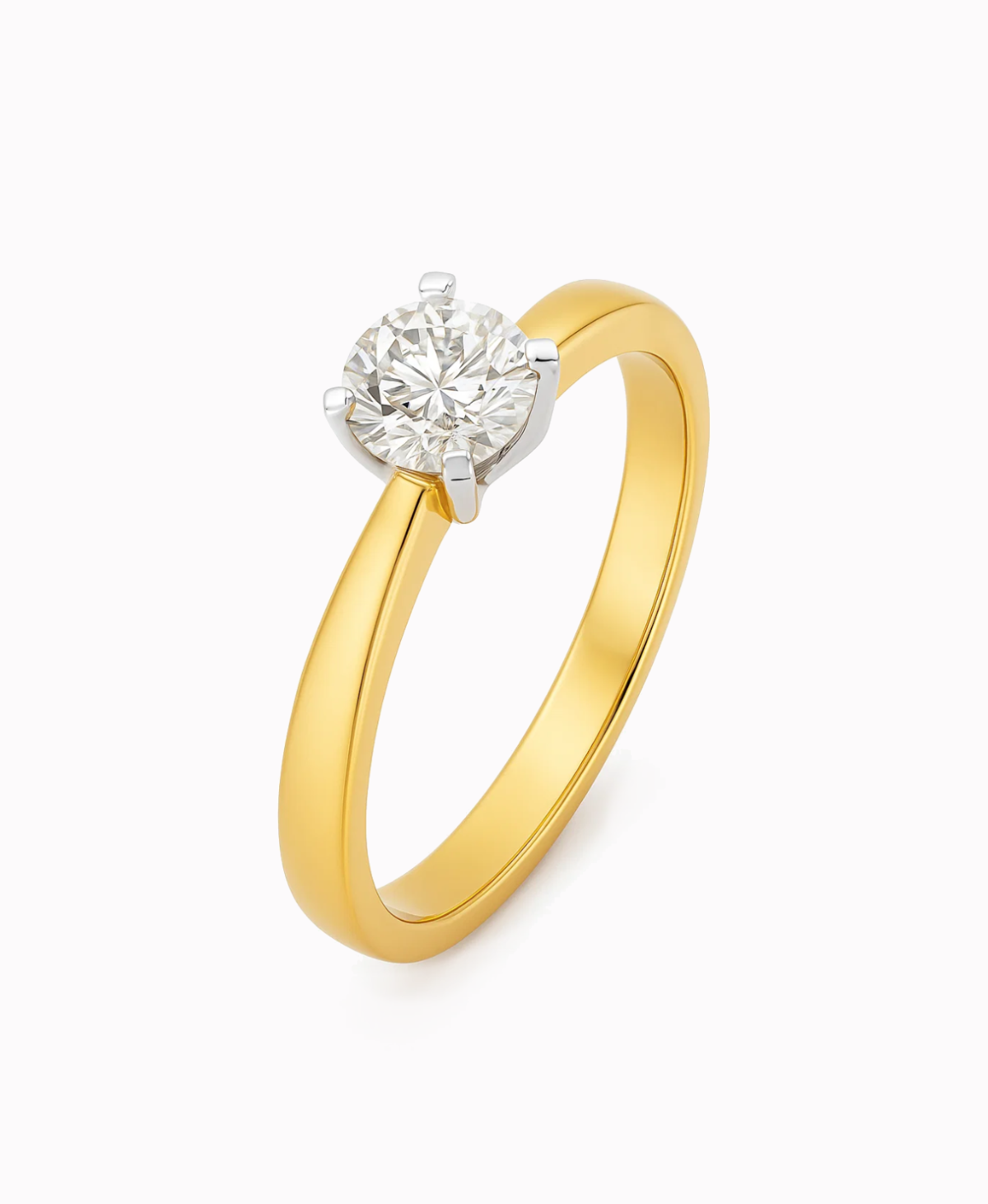 Złoty pierścionek Victoria z białym złotem złoto 585