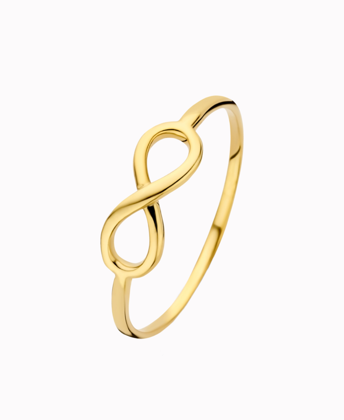 Złoty Pierścionek Infinity Znak nieskończoności bez kamieni złoto 585 #20