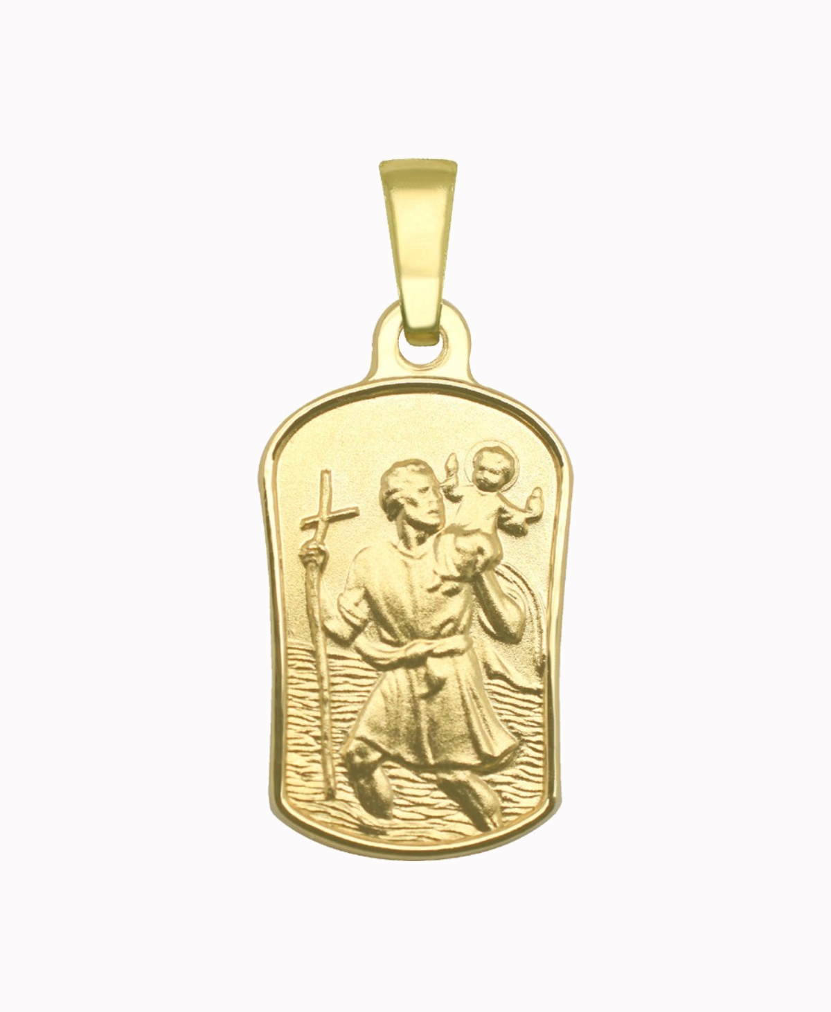 Złoty medalik Św. Krzysztofa 1,6g Pamiątka diament pr585