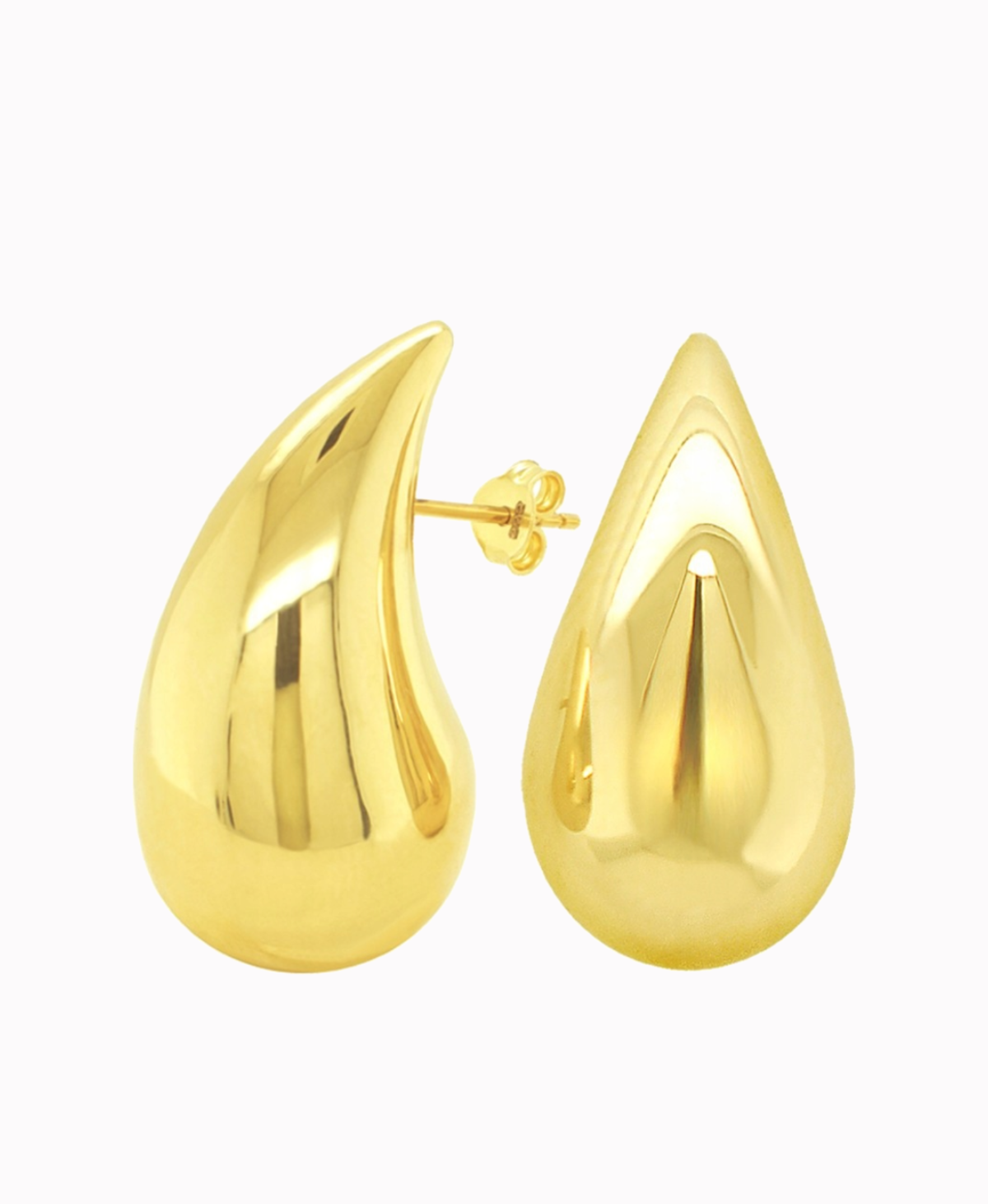 Złote kolczyki Sople Śnieżynki, łezki, krople maxi 4,4/30mm sztyft 585