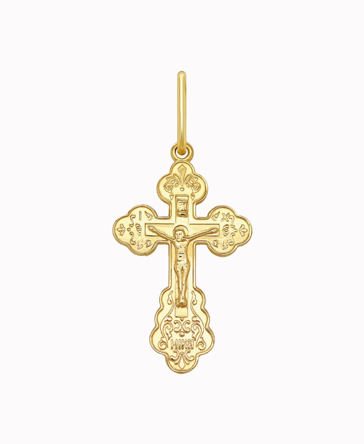 Złoty Krzyżyk prawosławny monastyr S złoto próba 585
