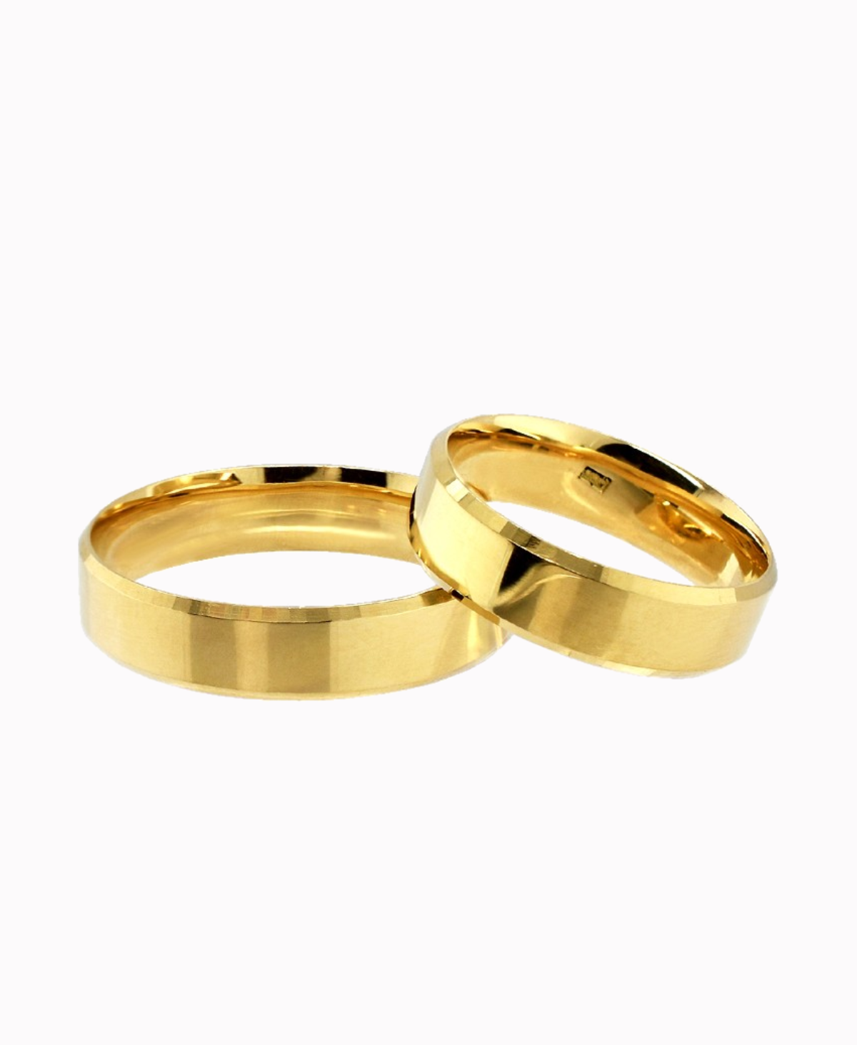 Obrączki płaskie fazowane trapezowe soczewka 6mm pr. 585