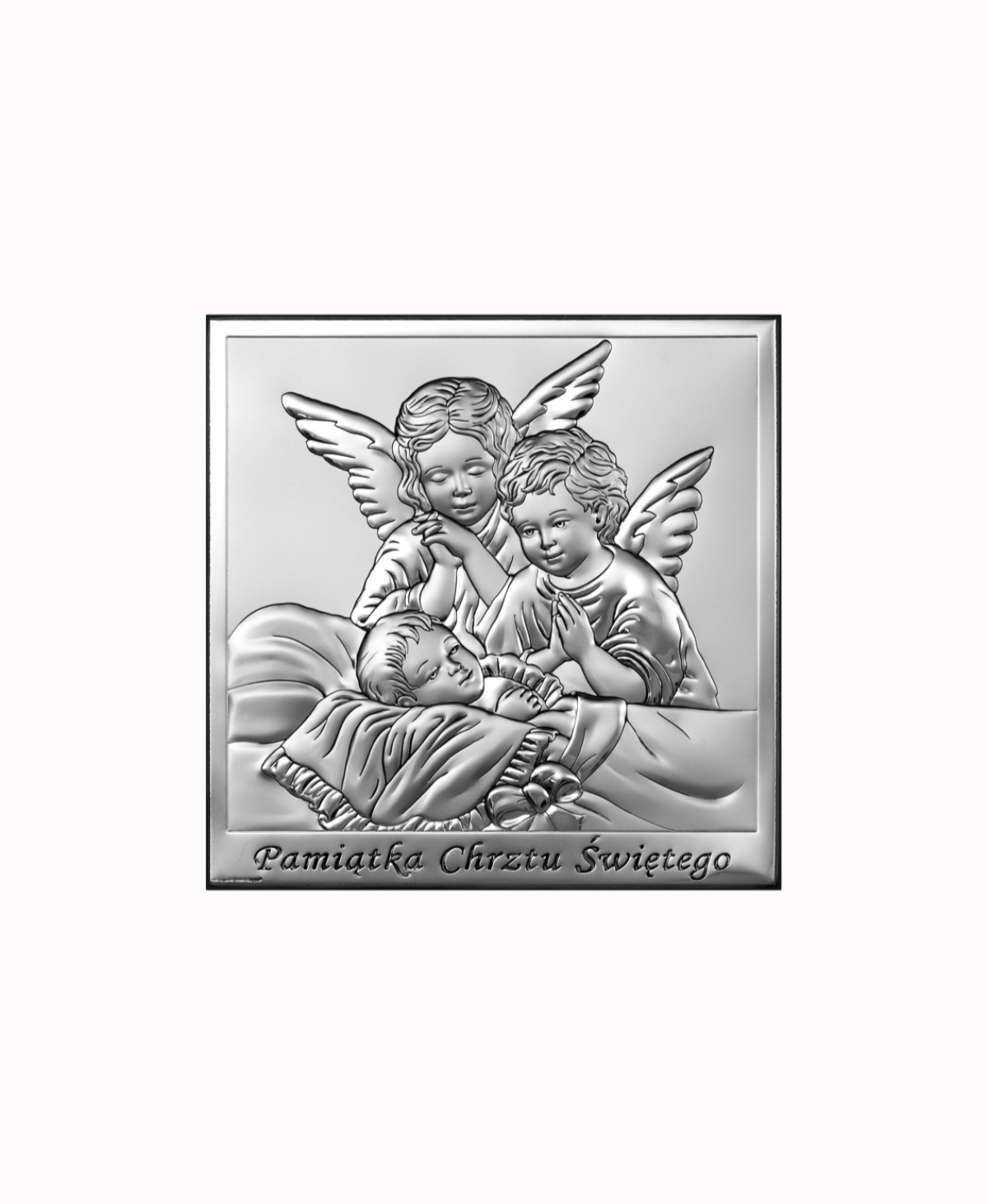 Obrazek Srebrny Chrzest Święty 8x8cm