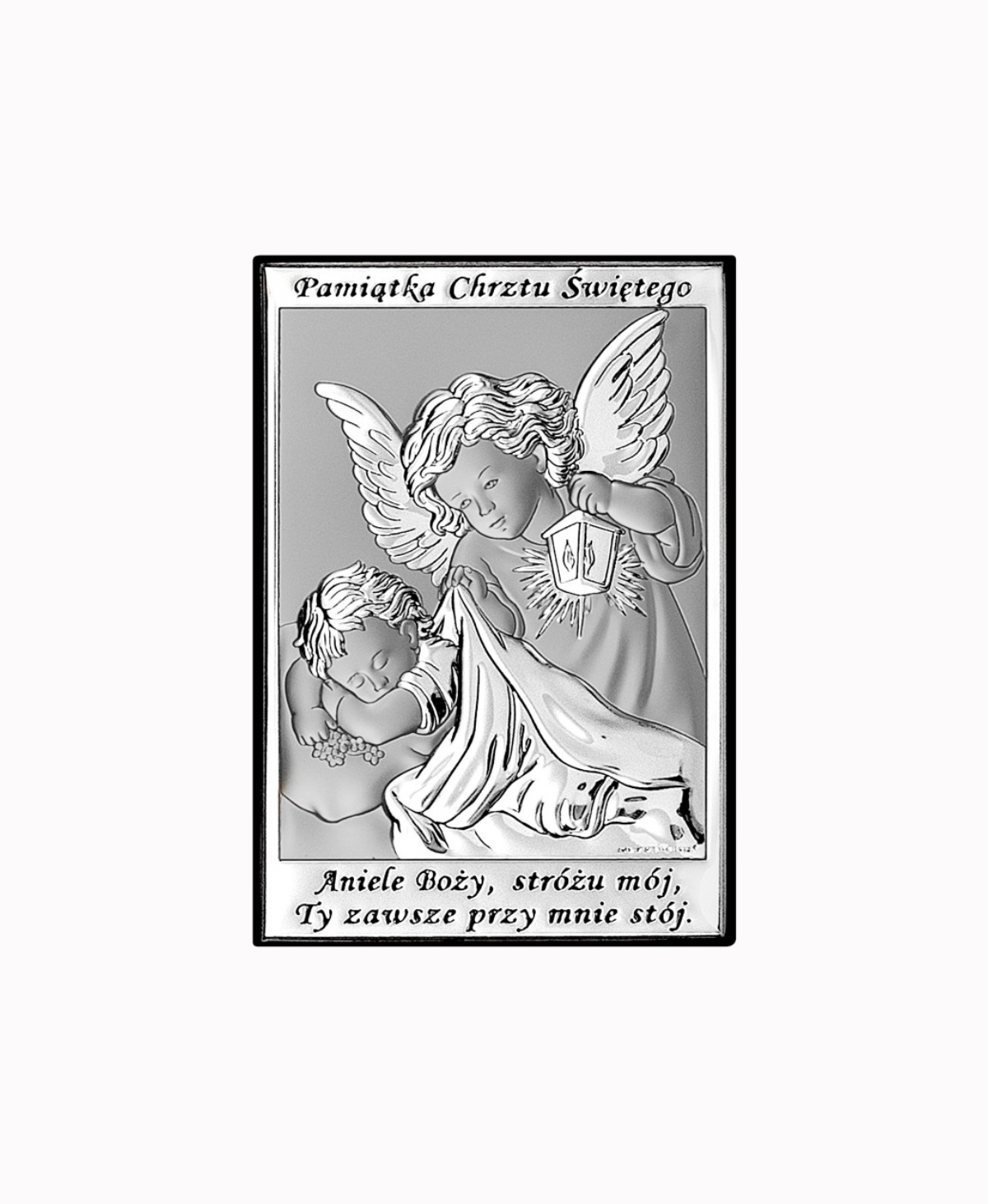 Obrazek Srebrny Chrzest Święty 9x13cm