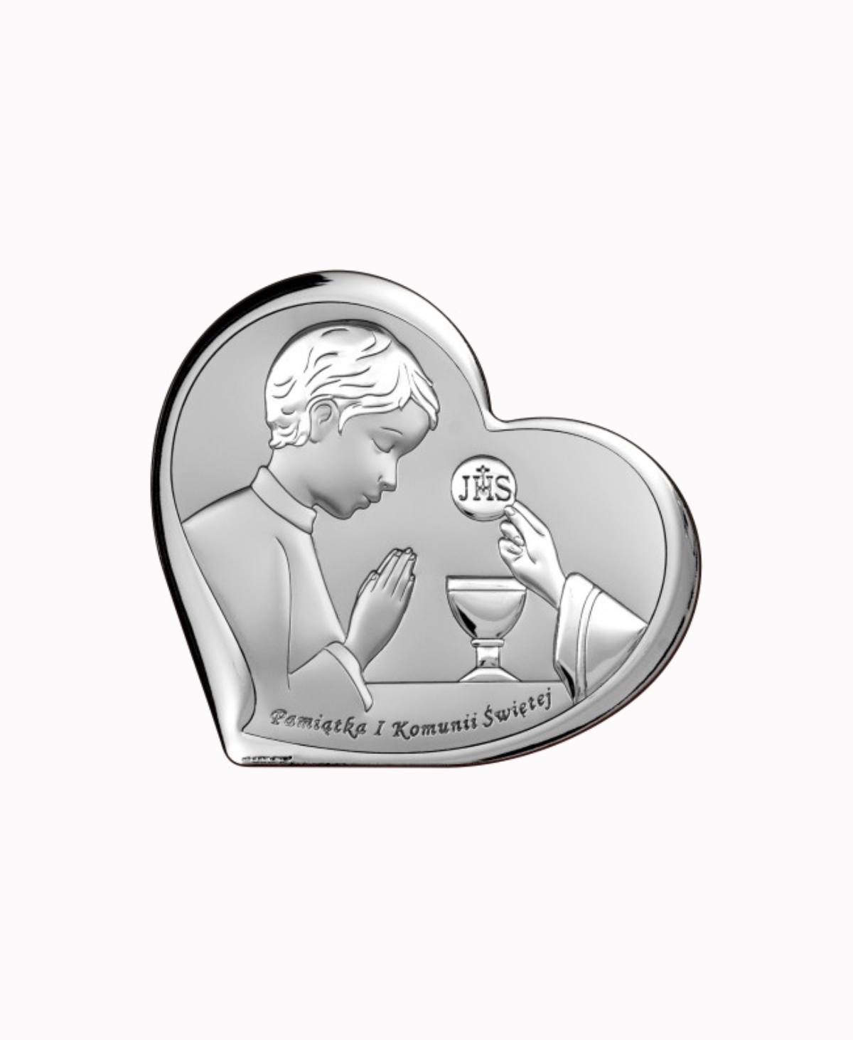 Obrazek Srebrny I Komunia Święta 8x7,3cm