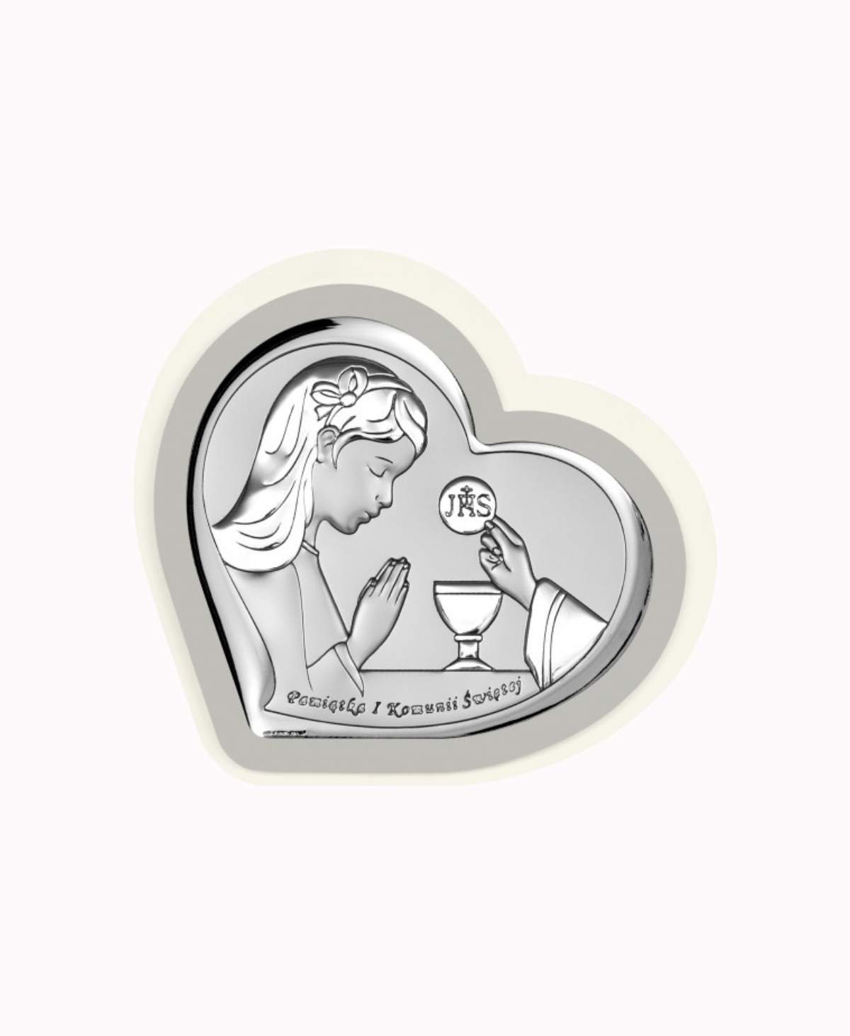 Obrazek Srebrny I Komunia Święta 9,2x9cm