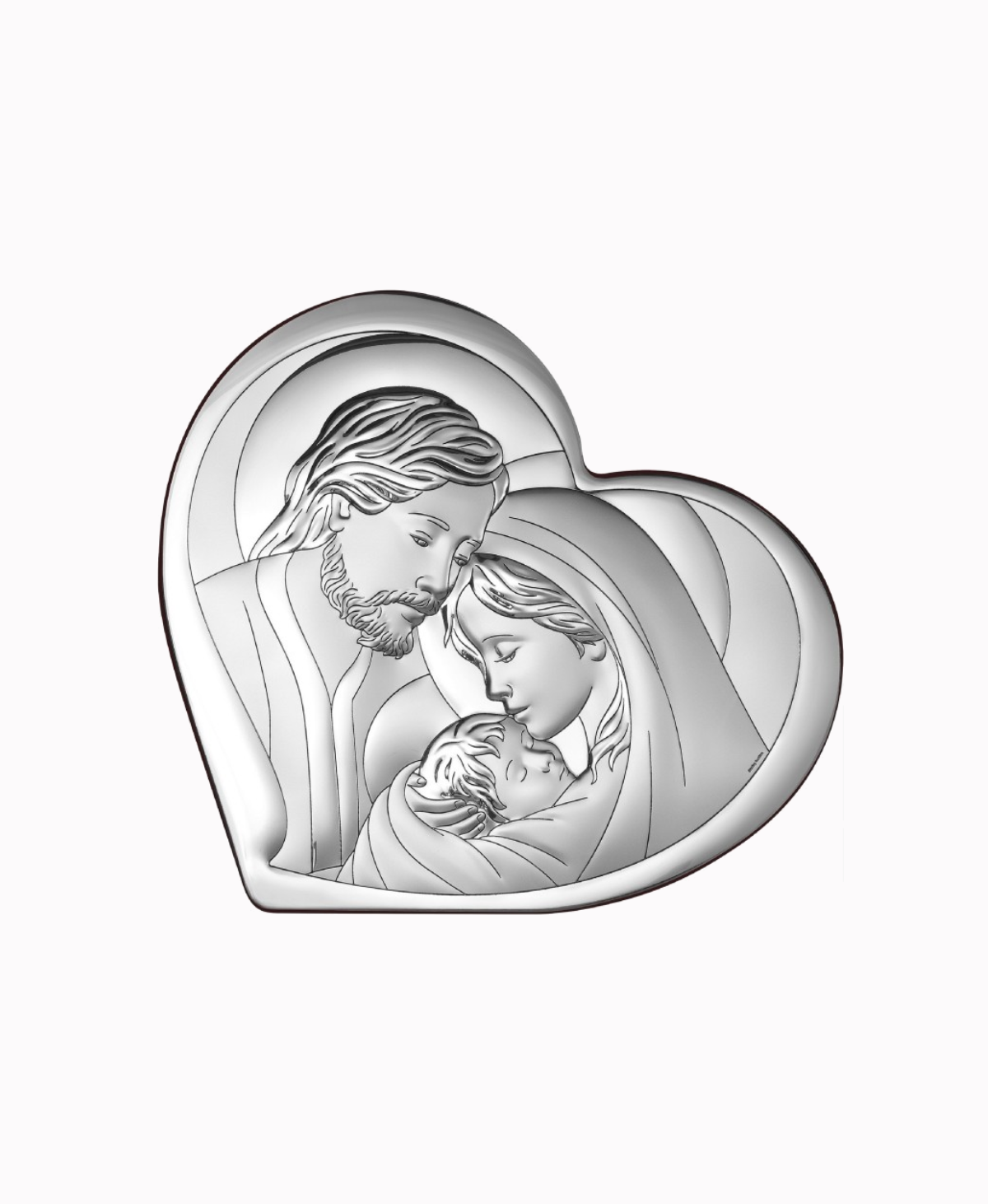 Obrazek Srebrny z wizerunkiem Świętej Rodziny 11x9,6cm