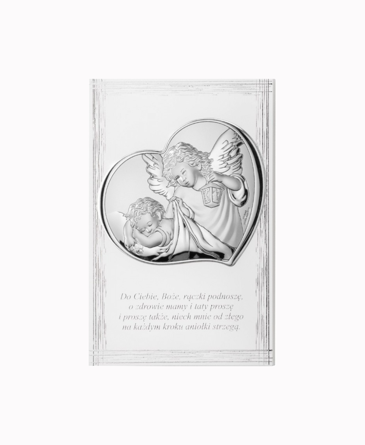 Obrazek srebrny Chrzest Święty 11,5x17,5cm