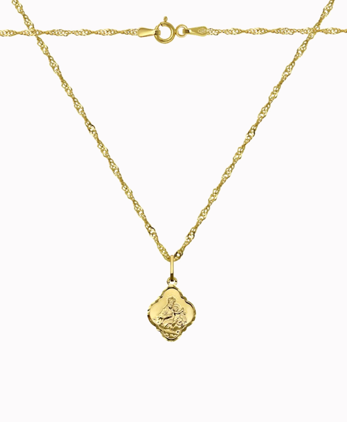 Pamiątka Komunii Zestaw Szkaplerz i łańcuszek pr585