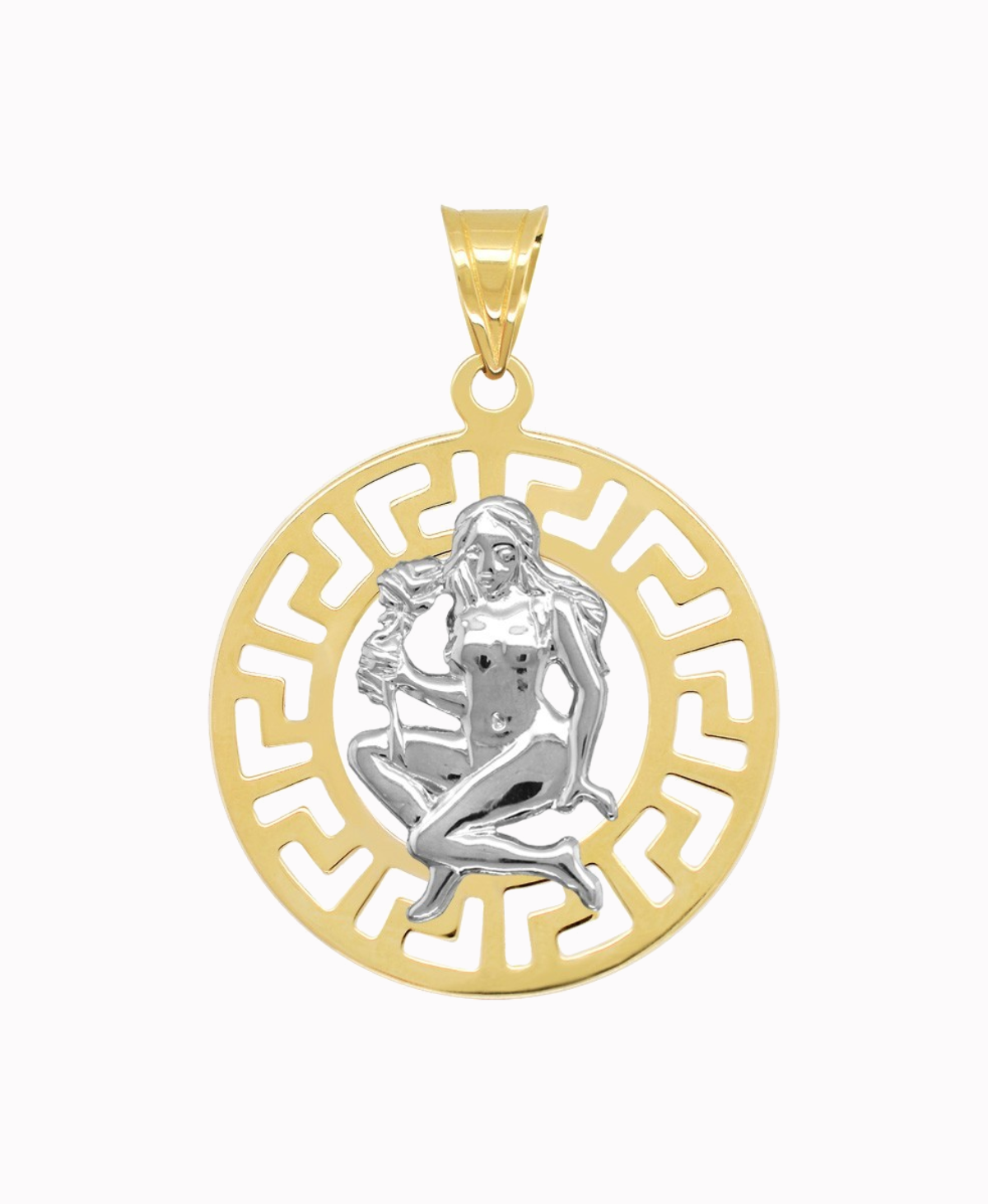 Panna znak zodiaku przywieszka pamiątka z białym złotem 585