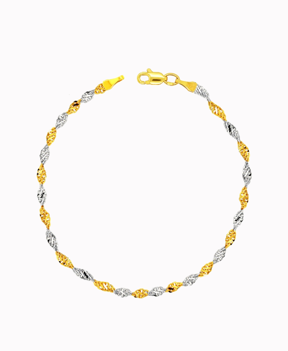 Rebeka Złota Bransoletka z białym złotem 19,7/2,41g złoto 585