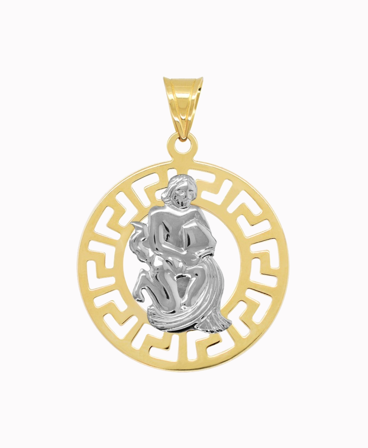 Wodnik znak zodiaku przywieszka pamiątka z białym złotem 585