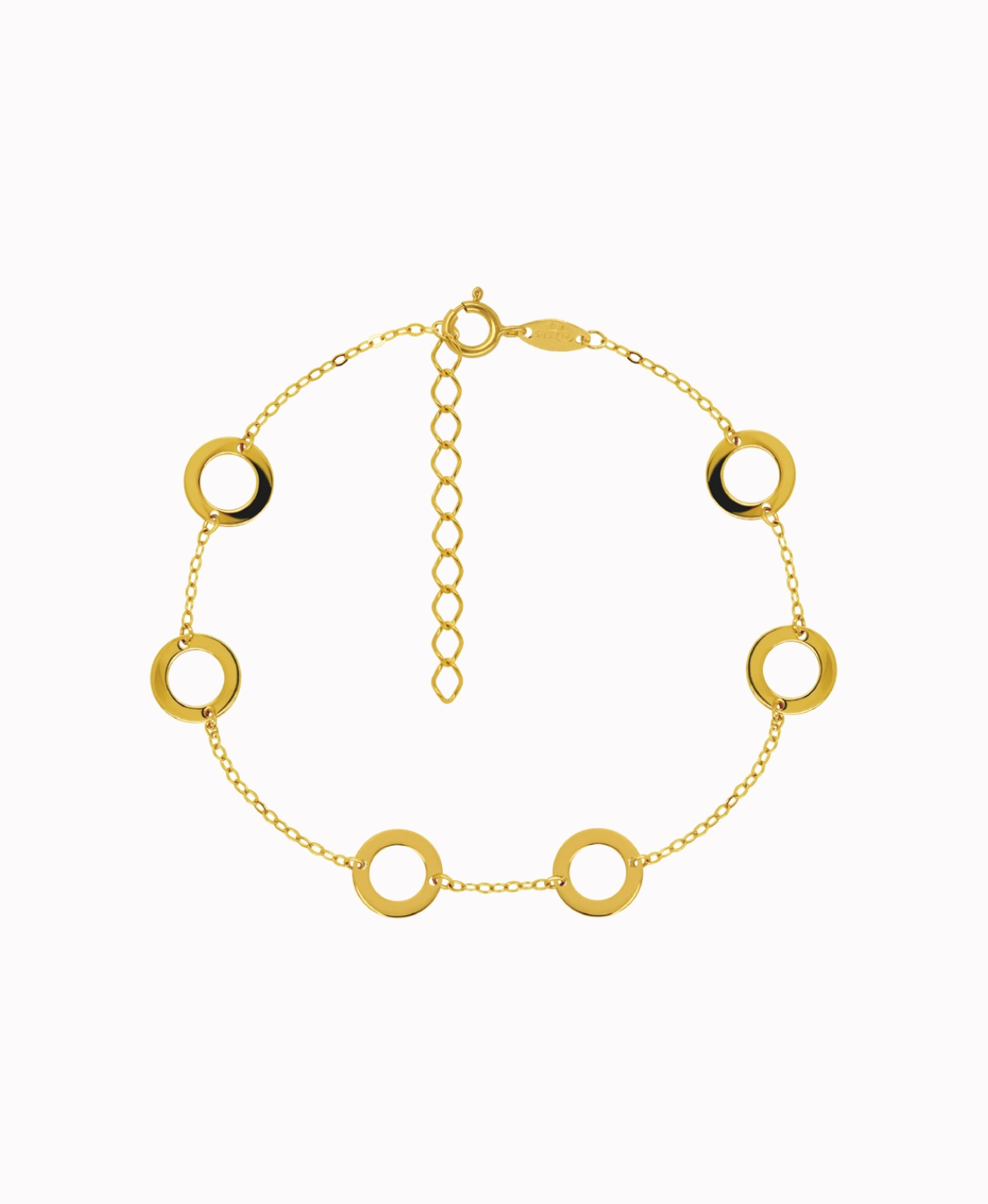 Złota bransoletka Celebrytka 6 kółeczek pr. 585 1,62g