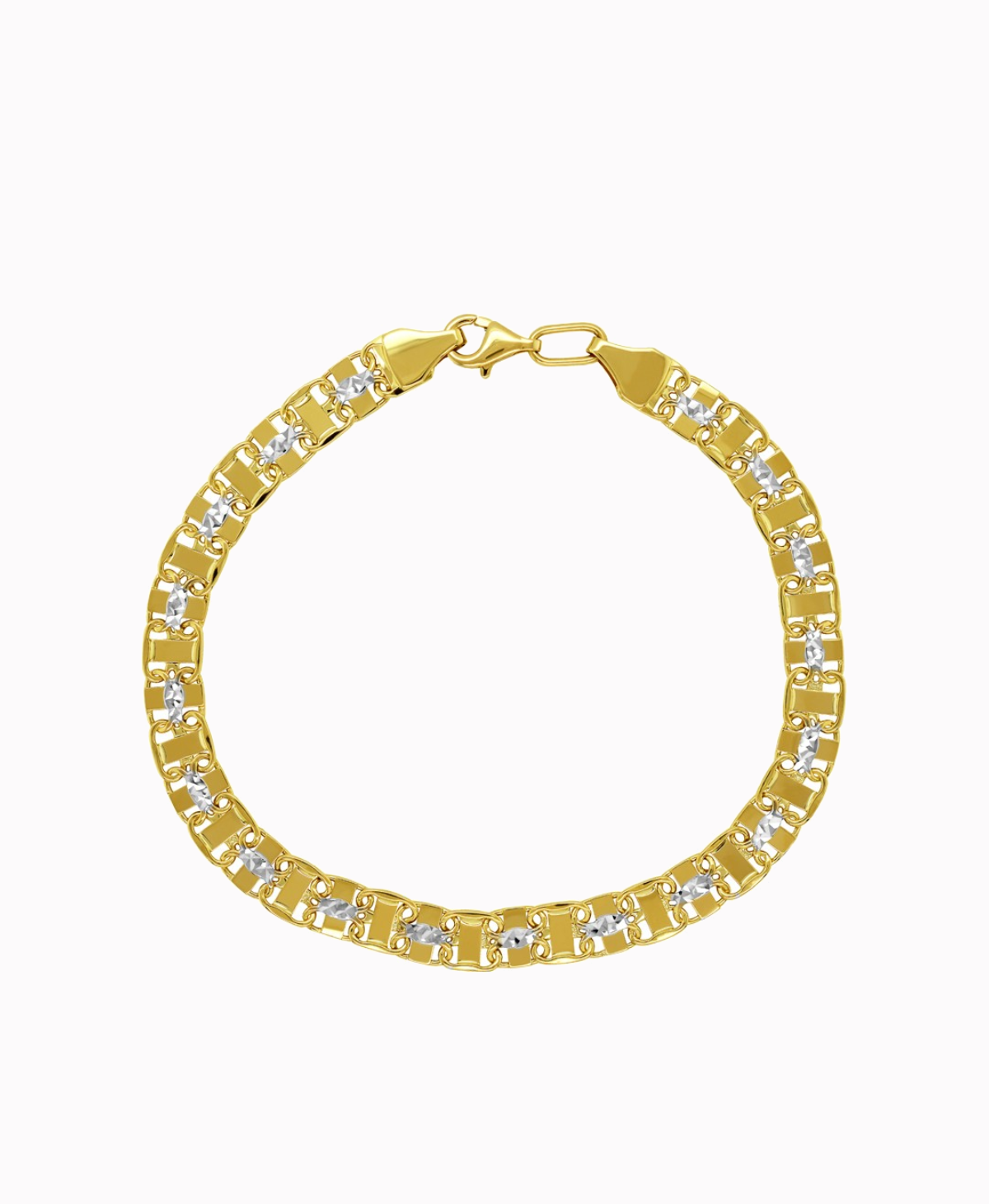 Złota bransoletka Princess Ażurowa z białym 8,0 pr. 585