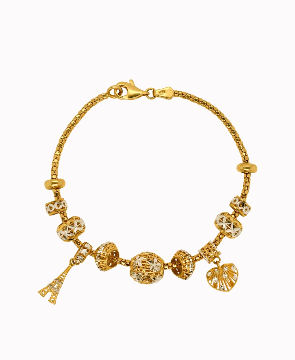 Złota bransoletka z Ażurowymi ozdobami Pamiątka próba 585