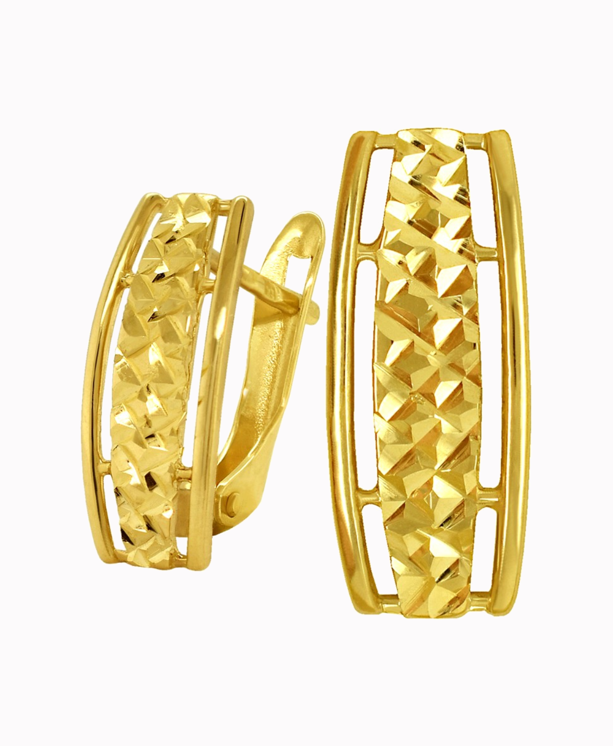 Złote kolczyki Ażurowe Diamentowane 2,0g złoto pr. 585