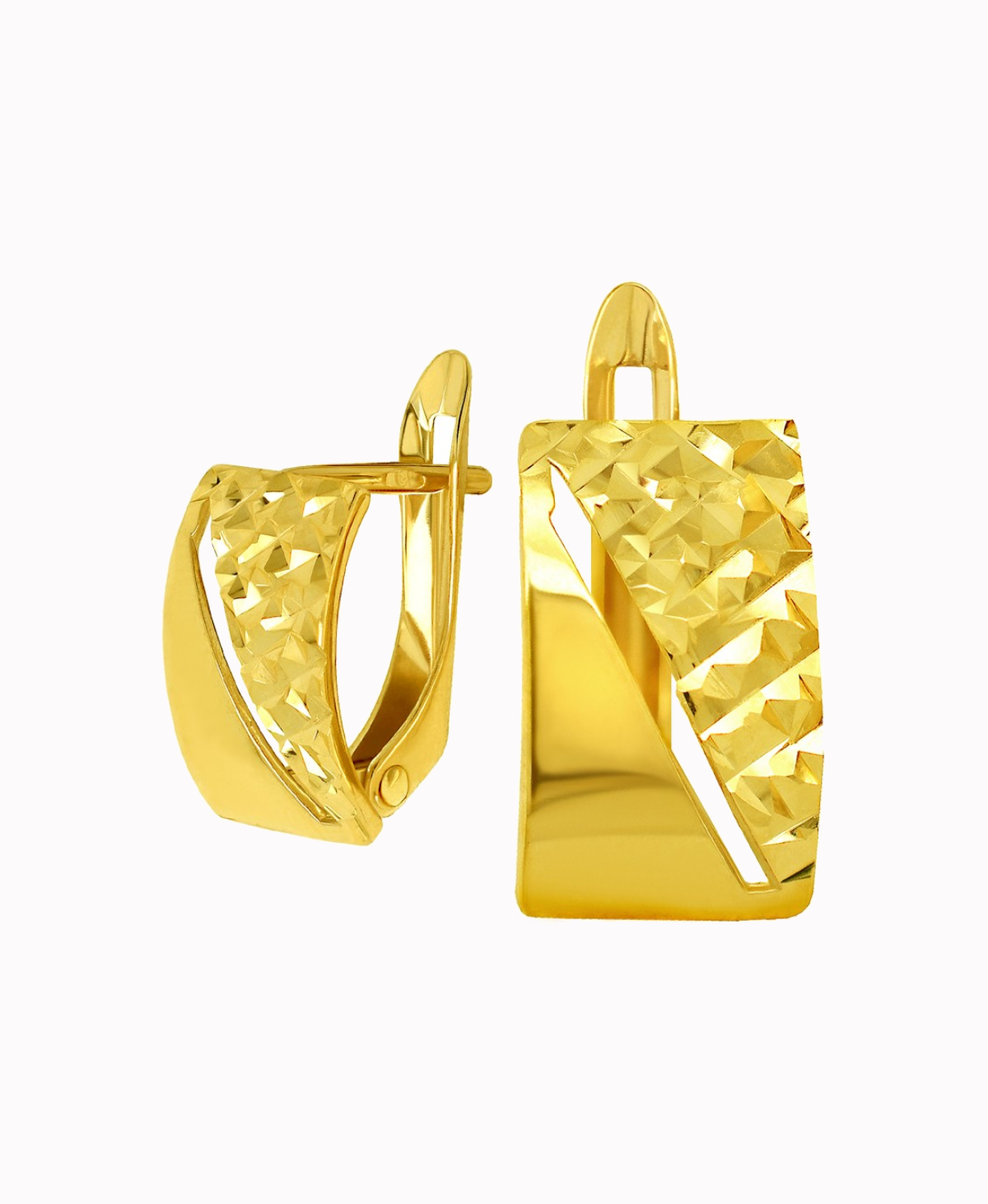 Złote kolczyki Diamentowane Ażurowe 1,67g złoto pr. 585