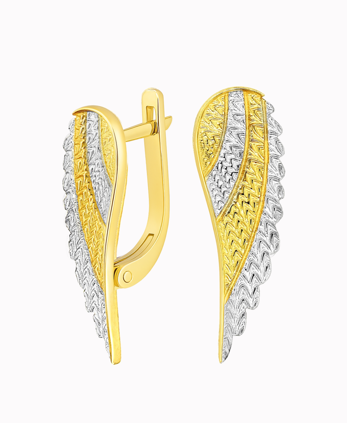 Złote kolczyki Skrzydła Anioła New Angel próba 585