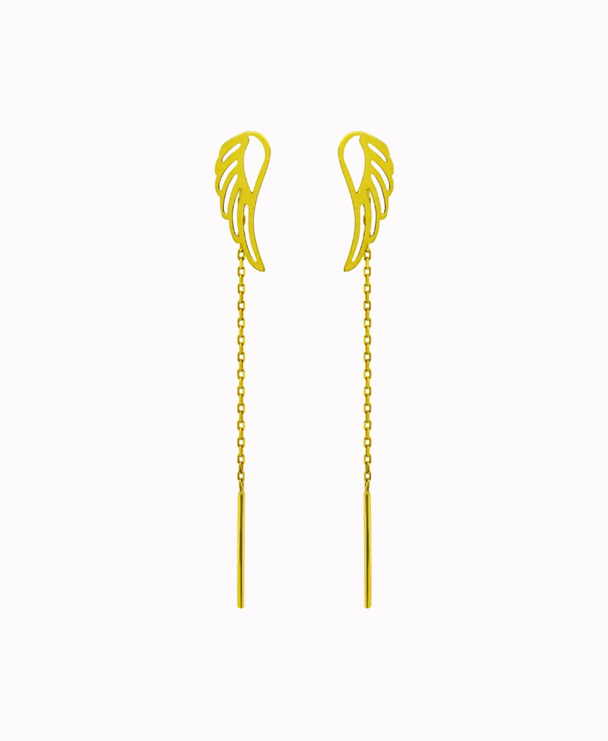 Złote kolczyki Skrzydła Anioła Przeciągane pr.585