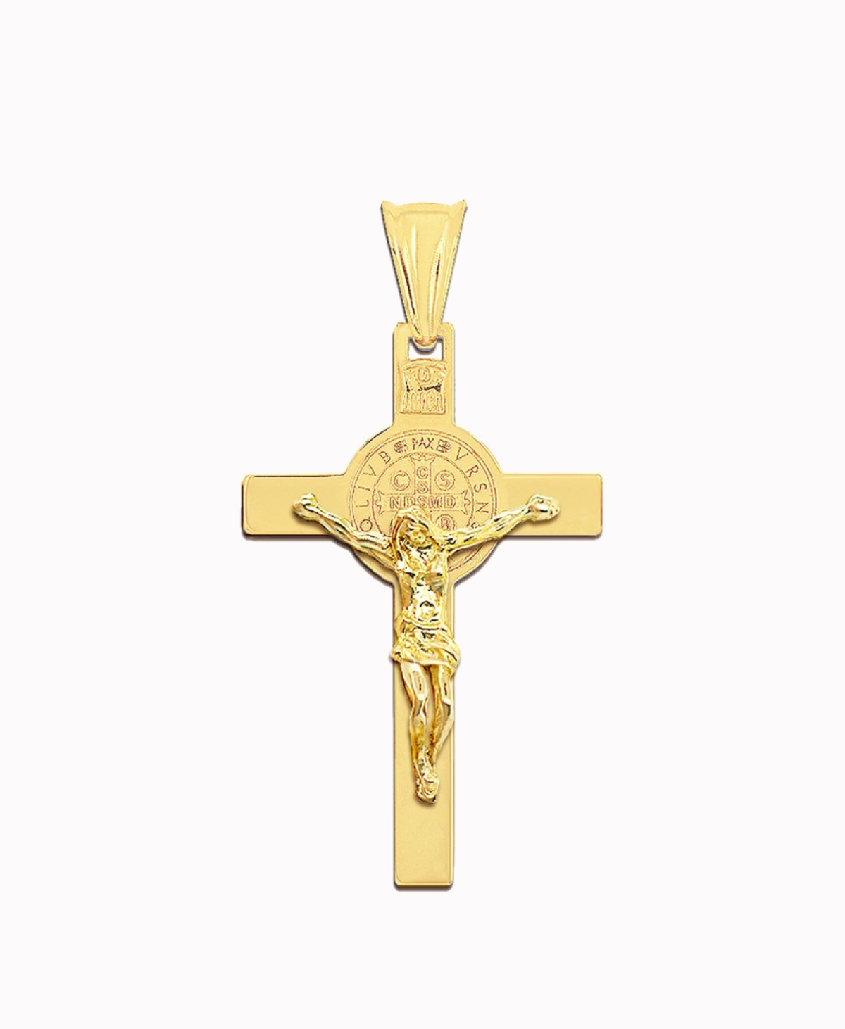 Złoty Krzyż św. Benedykta L 4,25g Pamiątka złoto próba 585