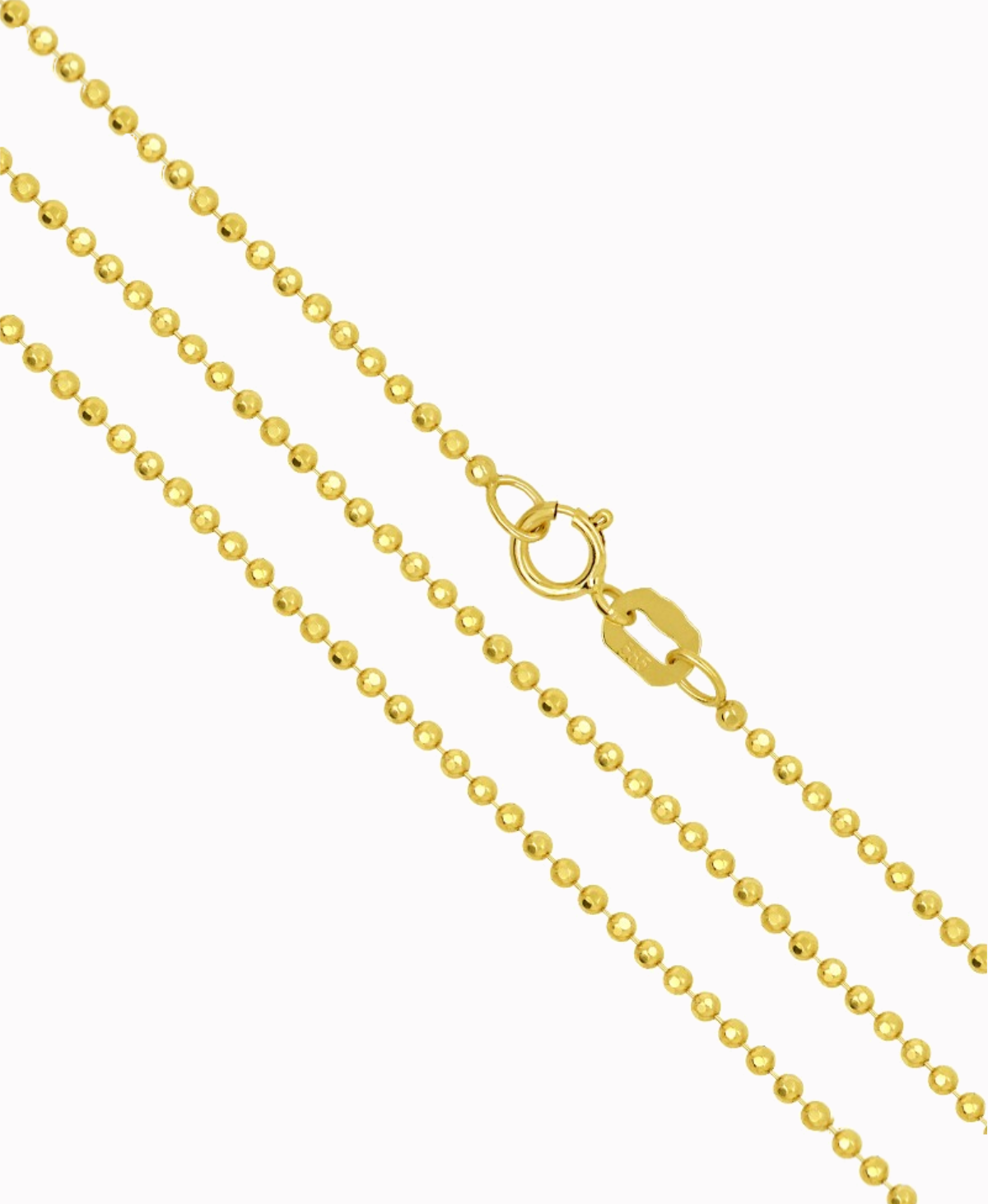 Złoty Łańcuszek splot Kuleczki Gęsto tkane szlifowane pr. 585