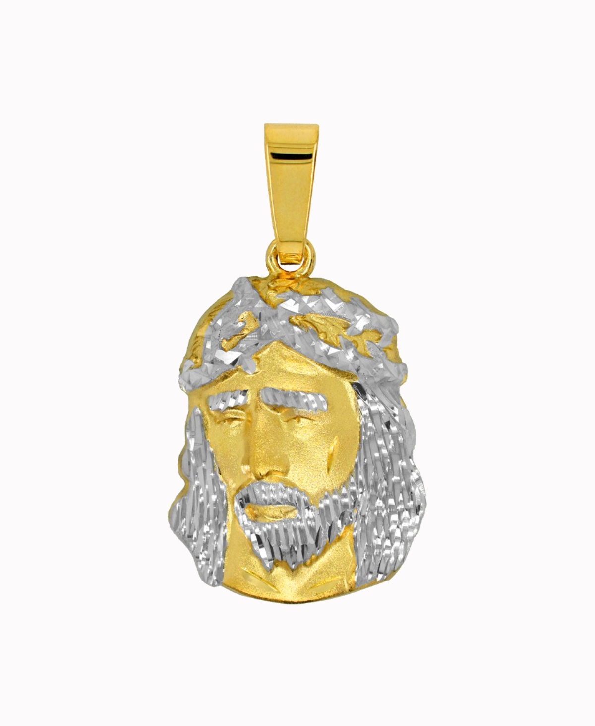 Złoty Medalik Pamiątka Komunii Głowa Jezusa Chrystusa L złoto 585